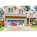 My Door Decor My Door Decor 285905XMAS-005 7 x16 ft. Santas Sleigh Ride Outdoor Christmas Holiday Door Banner Decor; Multi Color 285905XMAS-005